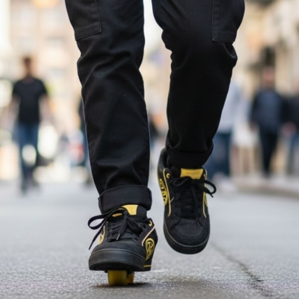 size 5 youth Heelys Black and Yellow Men's Shoes